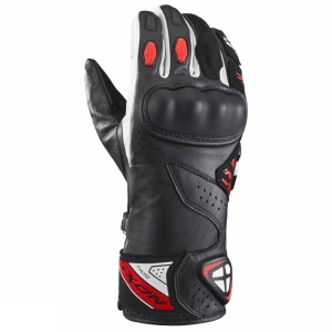Manusi barbati Racing vara piele Ixon model Thund MS culoare: negru/rosu/alb - degete tactile - Negru/rosu/alb , 3XL (13/14)