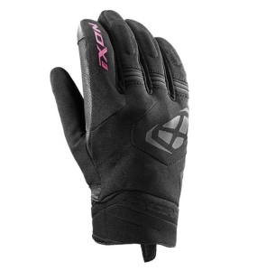 Manusi femei Roadster Mid-season textil/piele Ixon model MIG 2 WP LS culoare: negru/fuchsia (roz) - degete tactile - waterproof - Negru/fuchsia (roz) , M (8/9)
