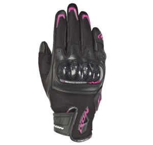 Manusi femei Roadster vara piele/textil Ixon model RS Rise Air LS culoare: negru/fucshsia (roz) - degete tactile - Negru/fuchsia (roz) , XL (10/11)