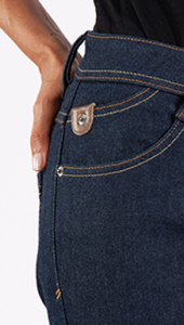 Blugi (jeans) moto femei Ixon model Maddie culoare: Dark raw (albastru) (Cordura® Denim) - Slim Fit - clasa AA - Dark raw (albastru) , US26