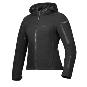 Geaca (jacheta) motociclete femei Touring/Adventure/Urban Ixon All season model Burning LS culoare: negru (geaca laminata; waterproof si pe exterior) - Negru , XS