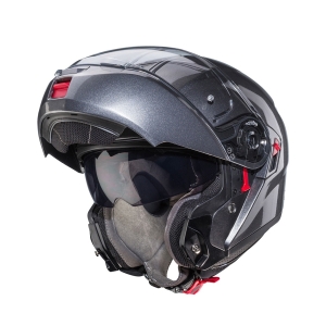 Casca modulabila (flip-up) Caberg model Levo X N1 gri metalic lucios Pinlock ready - lentila Pinlock inclusa (fibra de sticla) - Gri mat , XS (53/54cm)
