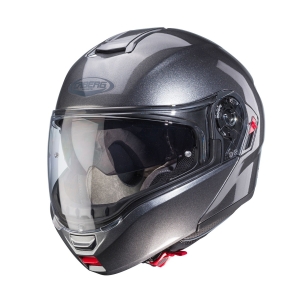Casca modulabila (flip-up) Caberg model Levo X N1 gri metalic lucios Pinlock ready - lentila Pinlock inclusa (fibra de sticla) - Gri mat , XXL (63/64cm)
