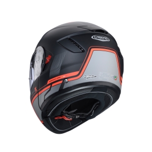 Casca modulabila (flip-up) Caberg model Levo X Elite L7 negru/gri/rosu fluor mat Pinlock ready - lentila Pinlock inclusa (fibra de sticla) - Negru/gri/rosu fluor mat , M (57/58cm)