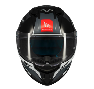 Casca integrala MT Stinger 2 Tron B12 negru/gri lucios - tip viziera: MT-V-28B - punctaj maxim SHARP Test – 5 stele - Negru/gri lucios , XS (53/54cm)