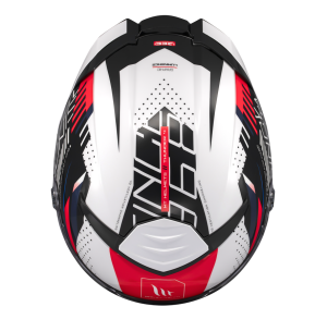 Casca integrala MT Thunder 4 SV Luminence A7 alb/rosu/albastru lucios (ochelari soare integrati) - tip viziera: MT-V-28B - Alb/rosu/albastru lucios , L (59/60cm)