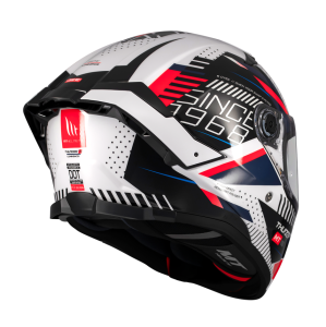 Casca integrala MT Thunder 4 SV Luminence A7 alb/rosu/albastru lucios (ochelari soare integrati) - tip viziera: MT-V-28B - Alb/rosu/albastru lucios , XL (61/62cm)