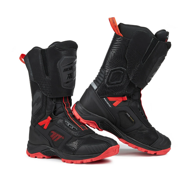 Ghete (cizme) moto Adventure (Touring) Unisex Seventy model SD-BA6 Stelvio culoare: negru/rosu - Negru/rosu , 40, 2