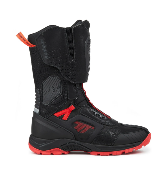 Ghete (cizme) moto Adventure (Touring) Unisex Seventy model SD-BA6 Stelvio culoare: negru/rosu - Negru/rosu , 44, 3
