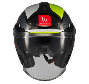 Casca open face motociclete MT Cosmo SV Silence B3 galben fluor lucios (ochelari soare integrati) - tip viziera: MT-V-37 - Galben fluor lucios , XL (61/62cm)
