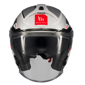 Casca open face motociclete MT Cosmo SV Silence A2 gri lucios (ochelari soare integrati) - tip viziera: MT-V-37 - Gri lucios , S (55/56cm)