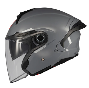 Casca open face motociclete MT Cosmo SV A2 gri lucios (ochelari soare integrati) - tip viziera: MT-V-37 - Gri lucios , M (57/58cm)