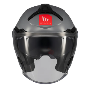 Casca open face motociclete MT Cosmo SV A2 gri lucios (ochelari soare integrati) - tip viziera: MT-V-37 - Gri lucios , S (55/56cm)
