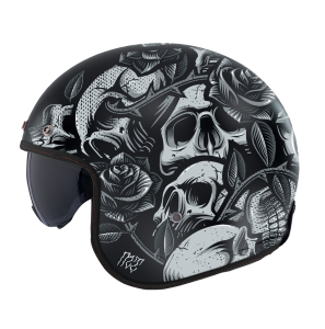 Casca open face motociclete MT Le Mans 2 S SV Breakout B2 negru mat (ochelari soare integrati) - omologare noua ECE 22.06 - Negru mat , S (55/56cm)