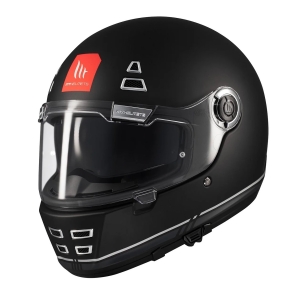 Casca integrala MT Jarama SV B2 negru mat - model Retro - Cafe Racer (ochelari soare integrati) - tip viziera: MT-V-32 - Negru mat , L (59/60cm)