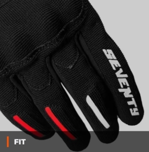 Manusi barbati Urban vara Seventy model SD-C40 Asphalt culoare: negru/rosu - degete tactile - Negru/rosu , M (8 cm)