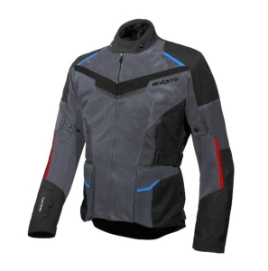 Geaca (jacheta) motociclete barbati Touring Seventy vara model SD-JT70 Atacama culoare: gri/albastru/rosu - Gri/albastru/rosu , XL