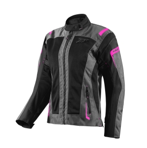 Geaca (jacheta) motociclete femei Touring Seventy vara model SD-JT68 Sahara culoare: gri/fuchsia (roz) - Gri/fuchsia (roz) , XXL
