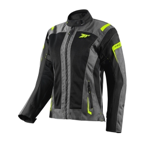 Geaca (jacheta) motociclete femei Touring Seventy vara model SD-JT68 Sahara culoare: gri/galben fluor - Gri/galben fluor , XXL