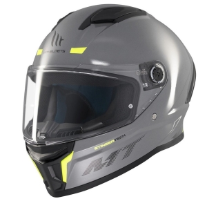 Casca integrala MT Stinger 2 A12 gri lucios - tip viziera: MT-V-28B – punctaj maxim SHARP Test – 5 stele - Gri lucios , M (57/58cm)