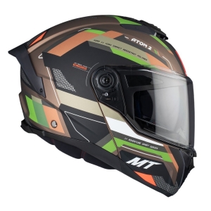 Casca modulabila MT Atom 2 SV Bast A6 military (maro/verde mat) (ochelari soare integrati) Pinlock Ready - tip viziera: MT-V-35 - Military (maro/verde mat) , XXL (63/64cm)