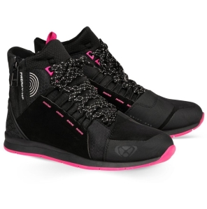 Ghete moto Urban femei All Season Ixon model Freaky WP LS culoare: negru/fuchsia (roz) (100% waterproof) - Negru/fuchsia (roz) , 36