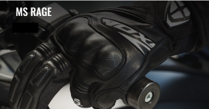 Manusi barbati Roadster Mid-season textil/piele Ixon model MS Rage MS culoare: negru – degete tactile - waterproof - Negru , 2XL (11/12)