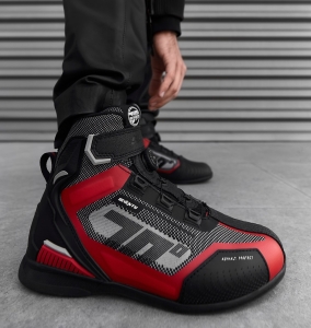 Ghete (cizme) moto Racing Unisex Seventy model SD-BR3 Veloce Pro culoare: negru/rosu - Negru/rosu , 36