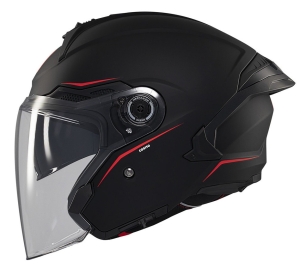 Casca open face motociclete MT Cosmo SV A1 negru mat (ochelari soare integrati) - tip viziera: MT-V-37 - Negru mat , L (59/60cm)