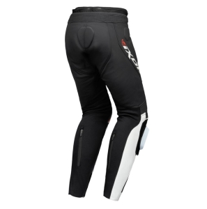 Pantaloni motociclete barbati piele Racing Ixon vara model Vortex 3 MS culoare: negru/alb - Negru/alb , S