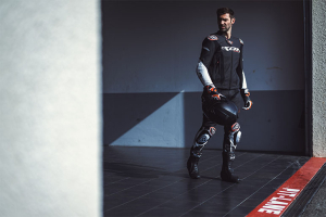 Pantaloni motociclete barbati piele Racing Ixon vara model Vortex 3 MS culoare: negru/alb - Negru/alb , XXL