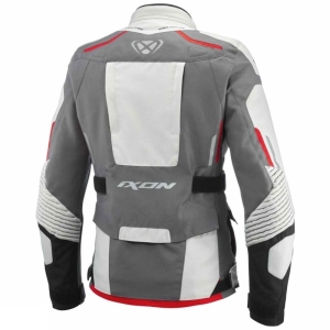 Geaca (jacheta) motociclete femei Touring/Adventure Ixon All season model Midgard LS culoare: gri/negru/rosu - Gri/negru/rosu , S