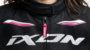 Geaca (jacheta) motociclete femei Racing/Roadster Ixon vara model Striker AIR WPL LS culoare: negru/fuchsia (roz) - Negru/fuchsia (roz) , XL