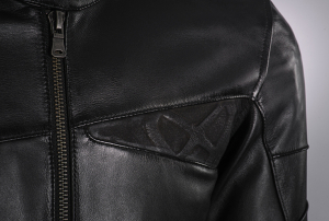 Geaca (jacheta) motociclete barbati piele Urban/Heritage Ixon All season model Cranky MS culoare: negru - Negru , S