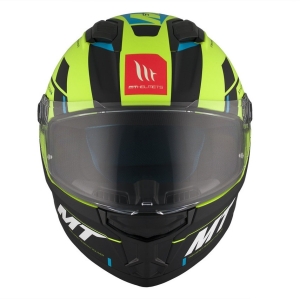 Casca integrala MT Stinger 2 Zivze C3 galben fluor mat - tip viziera: MT-V-28B - punctaj maxim SHARP Test – 5 stele - Galben fluor mat , L (59/60cm)