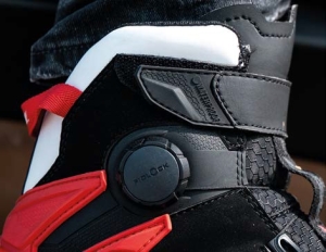 Ghete moto Roadster barbati All Season Ixon model Bull 2 WP MS culoare: negru/alb/rosu (100% waterproof) - Negru/alb/rosu , 46