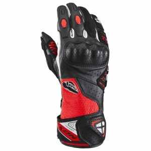 Manusi barbati Racing vara piele Ixon model Thunder Air MS culoare: negru/rosu/alb - degete tactile - Negru/rosu/alb , 3XL (13/14)