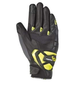 Manusi barbati Roadster vara piele/textil Ixon model RS Rise Air MS culoare: gri/negru/galben - degete tactile - Gri/negru/galben , 3XL (13/14)