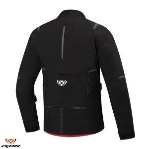 Geaca (jacheta) motociclete barbati Touring/Adventure Ixon All season model M-Skeid MS culoare: negru/rosu (geaca laminata; waterproof pe exterior) - Negru/rosu , S