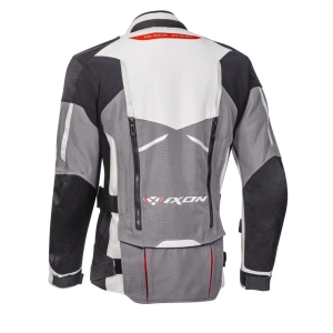 Geaca (jacheta) motociclete barbati Touring/Adventure Ixon All season model Ragnar MS culoare: negru/gri/rosu - Negru/gri/rosu , 4XL