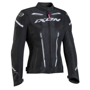 Geaca (jacheta) motociclete femei Racing/Roadster Ixon vara model Striker AIR WPL LS culoare: negru/alb - Negru/alb , L
