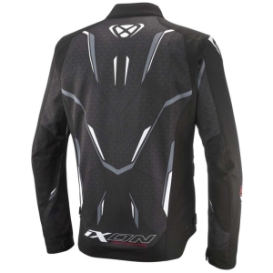 Geaca (jacheta) motociclete barbati Racing/Roadster Ixon vara model Demoniak MS culoare: negru/alb - Negru/alb , S