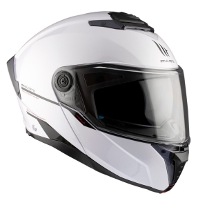 Casca modulabila MT Atom 2 SV A0 alb lucios (ochelari soare integrati) Pinlock Ready - tip viziera: MT-V-35 - Alb lucios , S (55/56cm)