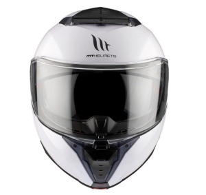 Casca modulabila MT Atom 2 SV A0 alb lucios (ochelari soare integrati) Pinlock Ready - tip viziera: MT-V-35 - Alb lucios , M (57/58cm)