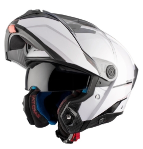 Casca modulabila MT Atom 2 SV A0 alb lucios (ochelari soare integrati) Pinlock Ready - tip viziera: MT-V-35 - Alb lucios , XS (53/54cm)