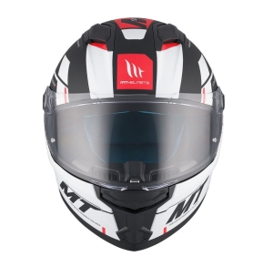 Casca integrala MT Stinger 2 Zivze B5 negru/alb/rosu mat - tip viziera: MT-V-28B – punctaj maxim SHARP Test – 5 stele - Negru/alb/rosu mat , XL (61/62cm)