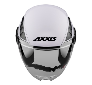 Casca Axxis model Metro S V2 A0 alb lucios (open face) - omologare noua ECE 22.06 - tip viziera: MT-V-26B - Alb lucios , XL (61/62cm)