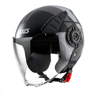 Casca Axxis model Metro Cool B2 gri mat (open face) - tip viziera: MT-V-26B - Gri mat , M (57/58cm)