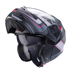 Casca modulabila (flip-up) Caberg model Duke X SV Tour G5 negru/fuchsia (roz)/antracit mat Pinlock ready - lentila Pinlock inclusa - Negru/fuchsia/antracit mat , M (57/58cm)