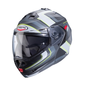 Casca modulabila (flip-up) Caberg model Duke X SV Tour I5 negru/galben fluor/antracit mat Pinlock ready - lentila Pinlock inclusa - Negru/galben fluor/antracit , L (59/60cm)
